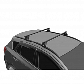 Багажник на интегрированный рейлинг LUX для Kia Sportage IV, внедорожник, 2016-… г. с прям