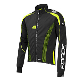 Велокуртка Force X72 light softshell PRO16, black/fluo