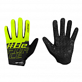 Велоперчатки длинные Force MTB Swipe, black/fluo