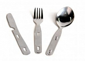 Набор ложка/вилка/нож KingCamp Mess Kit, нержавеющая сталь