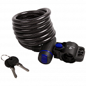 Велозамок с ключами тросовый M-Wave S 10.18, black
