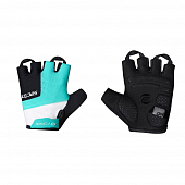 Велоперчатки короткие Force Wms Sector Gel, black/turquoise