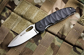 Нож складной Kizlyar Supreme Hero, клинок 440C Polished, рукоять G10
