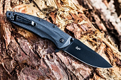 Нож складной Kizlyar Supreme Zedd, клинок AUS-8 Black Titanium, рукоять G10