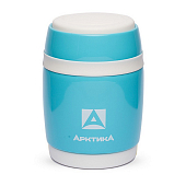 Термос Арктика 409-380W, с широким горлом, бочонок, пищевой, blue