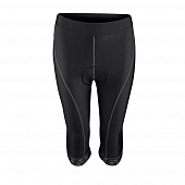 Велошорты 3/4 Force Wms LADY BIKE с памперсом без лямок, black