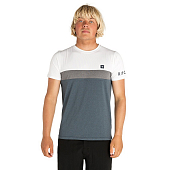 Гидромайка Rip Curl Underline Panel S/S UV Tee, white/navy