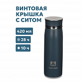 Термос Арктика 715-420C, индиго, с ситечком
