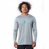 Гидромайка Rip Curl Icon Relaxed L/S UV Tee, light grey marle