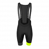 Велотрусы Force Fashion с памперсом с лямками, black/fluo