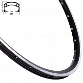 Обод 26" Horst H35242 двойной пистонированный