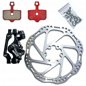 Тормоз дисковый механический Repute DSC-510 задний (ротор 160мм+суппорт+адапт.+колодки)