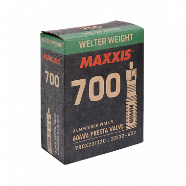 Велокамера 28" вело ниппель Maxxis 700x23-32C WelterWeight (0.8mm), LFVSEP60