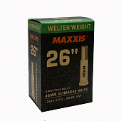 Велокамера 26" авто ниппель Maxxis 26x1.50-2.50 WelterWeight (0.8mm), LSV