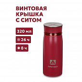 Термос Арктика 715-320C, гранат, с ситечком