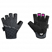 Велоперчатки короткие Force Wms Points, black/white