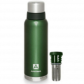 Термос Арктика 106-1200C питьевой с ситечком, green