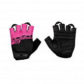 Велоперчатки короткие Force Wms Sport, black/pink