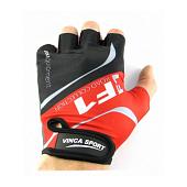 Велоперчатки короткие Vinca Sport F1, red