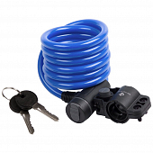 Велозамок с ключами тросовый M-Wave S 10.18, blue