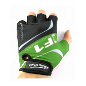 Велоперчатки короткие Vinca Sport F1, green