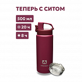 Термос Арктика 702-500C текстурный, вишня, с ситечком