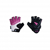 Велоперчатки детские короткие Force Rab 2 Gel, black/pink/white