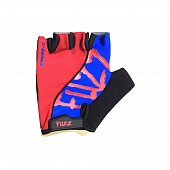 Велоперчатки короткие Fuzz X-Series, Gel, red/blue