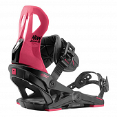 Крепления сноубордические Now Wms Brigada, black/pink